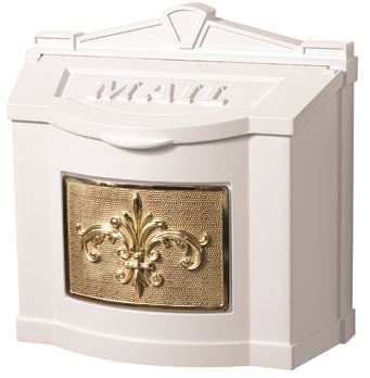 White/Polished Brass Fleur De Lis Series