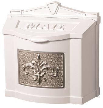 White/Satin Nickel Fleur De Lis Series