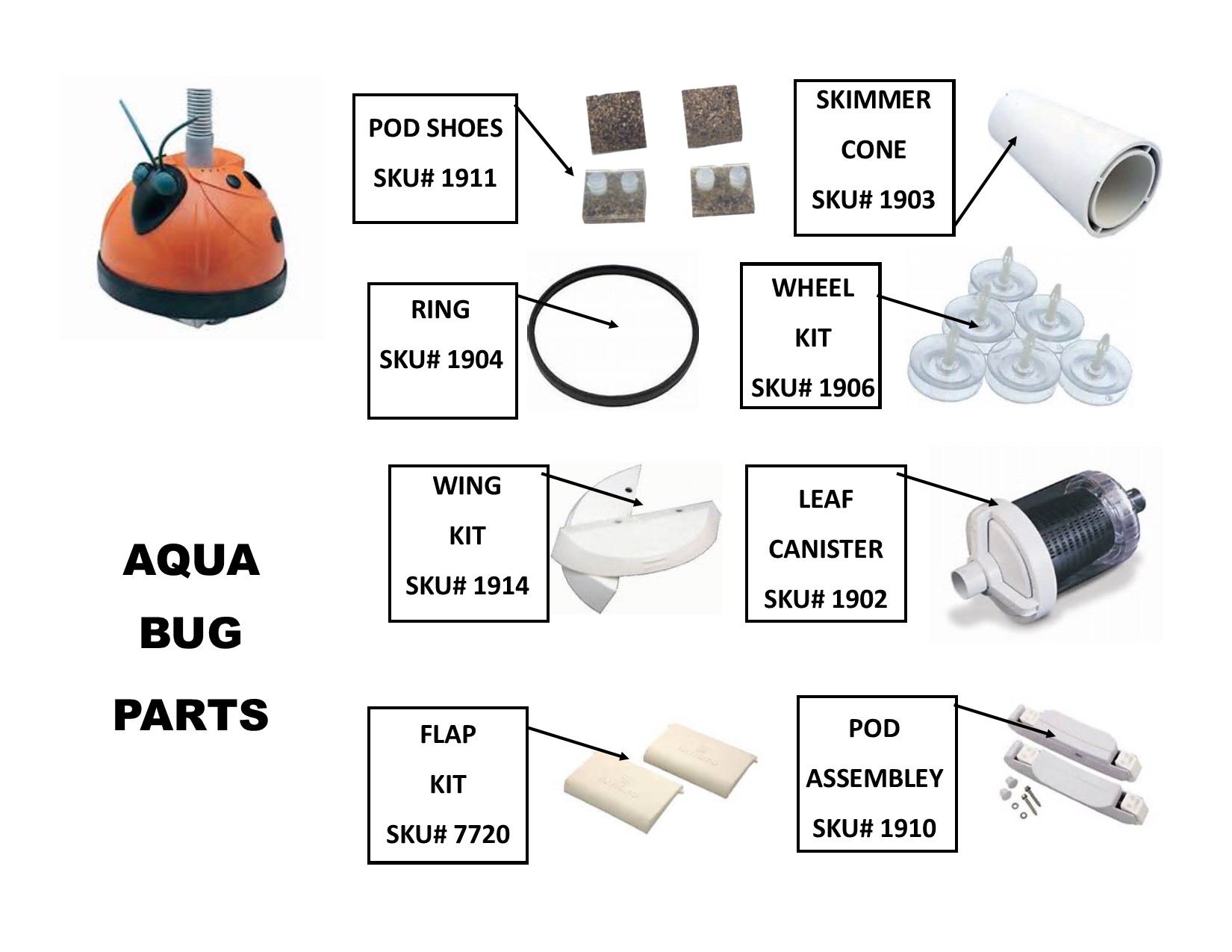 Aqua Bug Parts