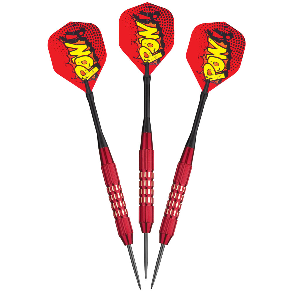 Comix Pow! Steel Tip Darts Red 22 Grams