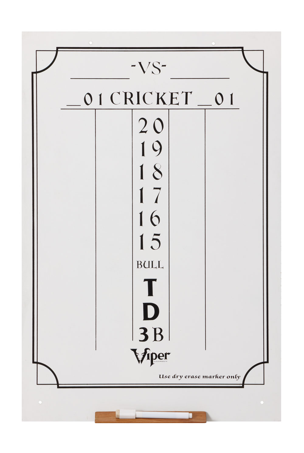 Large Cricket Dry Erase Scoreboard