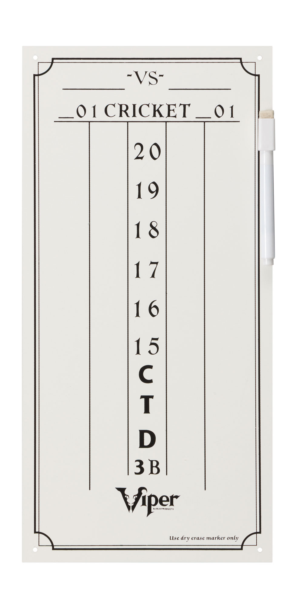 Small Cricket Dry Erase Scoreboard