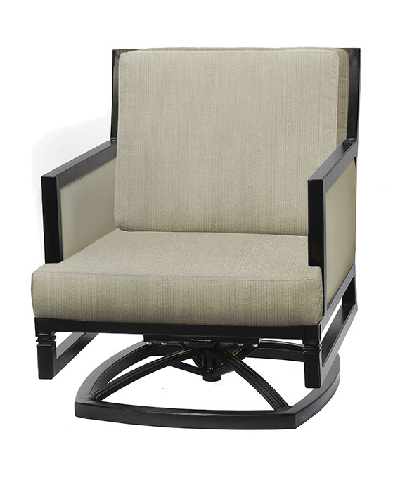 DRAKE UPHOLSTERED SWIVEL ROCKING LOUNGE CHAIRW: 27" D: 32" H: 33.5"" Weight: 52.5lbs