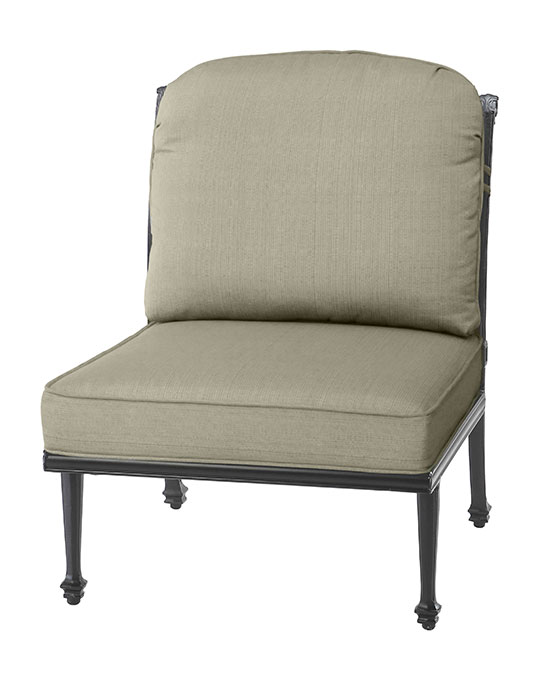 GRAND TERRACE CUSHION ARMLESS LOUNGE CHAIRW: 26" D: 32.5" H: 39" Weight: 22lbs