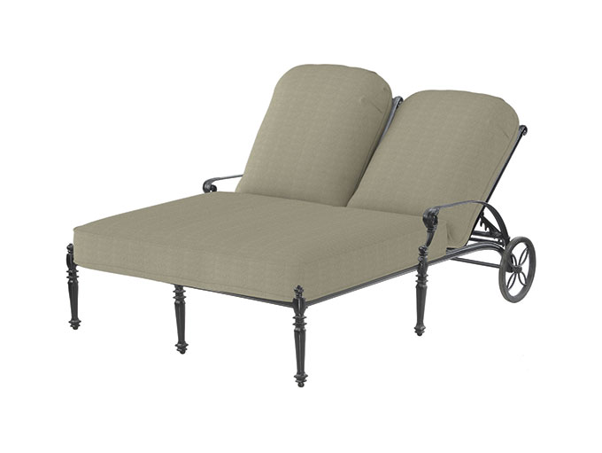 GRAND TERRACE CUSHION DOUBLE CHAISE LOUNGEW: 53.5" D: 79" H: 44" Weight:77lbs