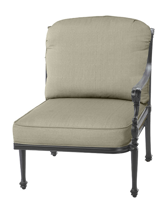 GRAND TERRACE CUSHION LEFT ARM LOUNGE CHAIR
 W: 27" D: 32.5" H: 39" Weight: 26.5lbs