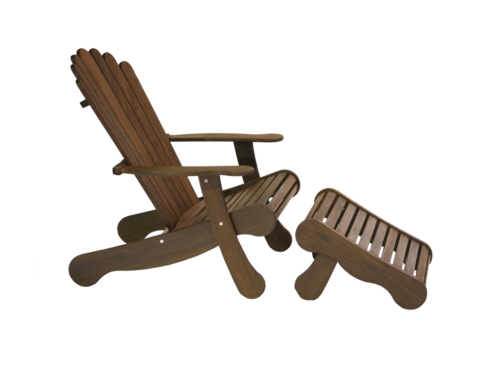 Ipe Adirondack footrest:
Total Height: 35inches
Total Width: 31inches
Total Depth: 37inches