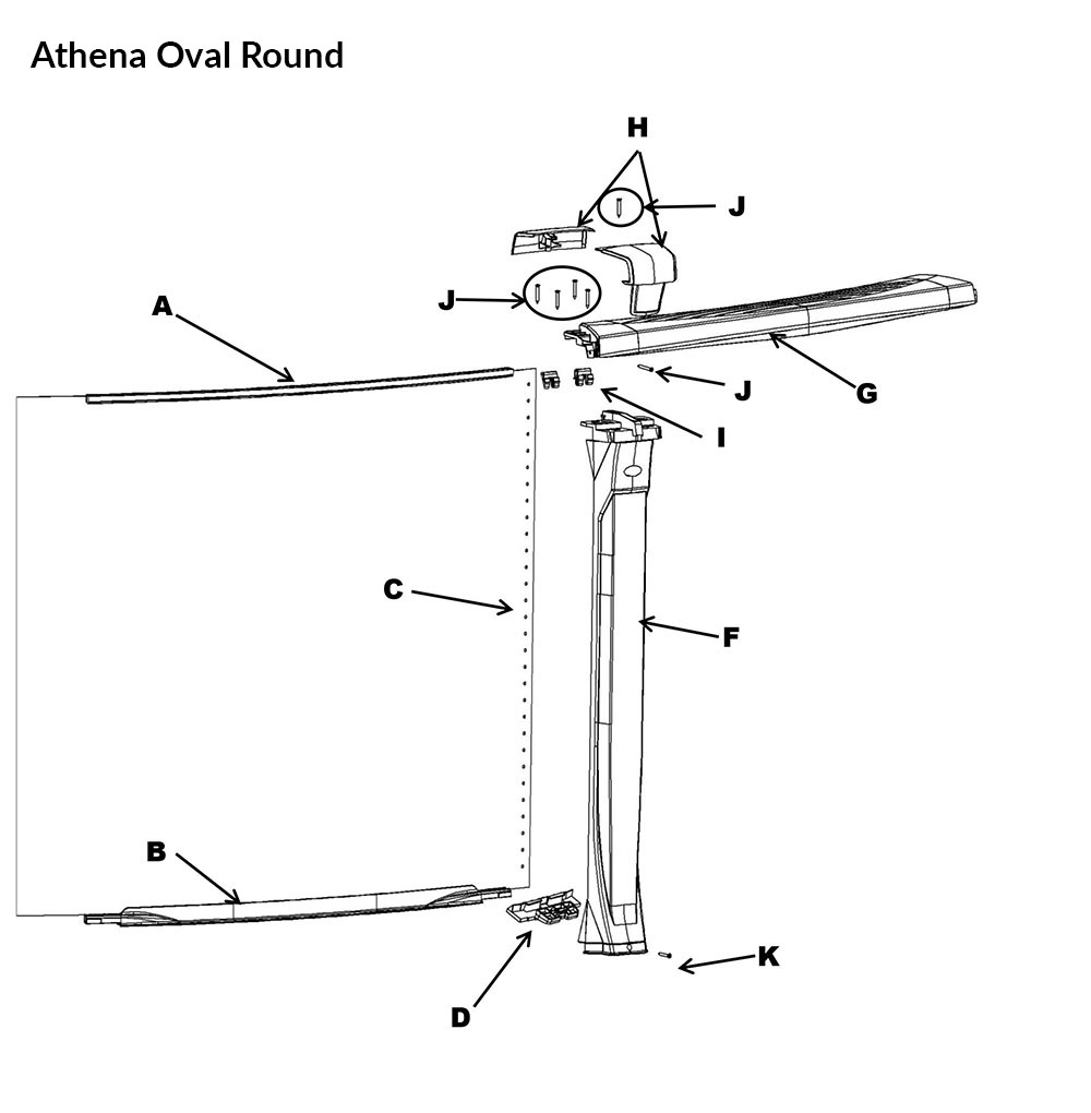 Athena Oval Round Section