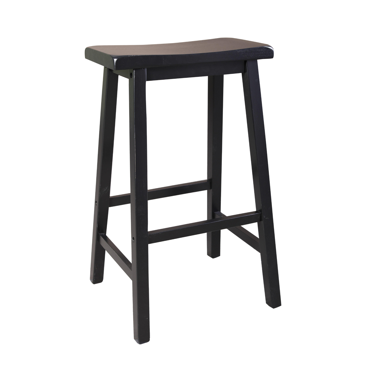 Black Wodden Saddle Stool