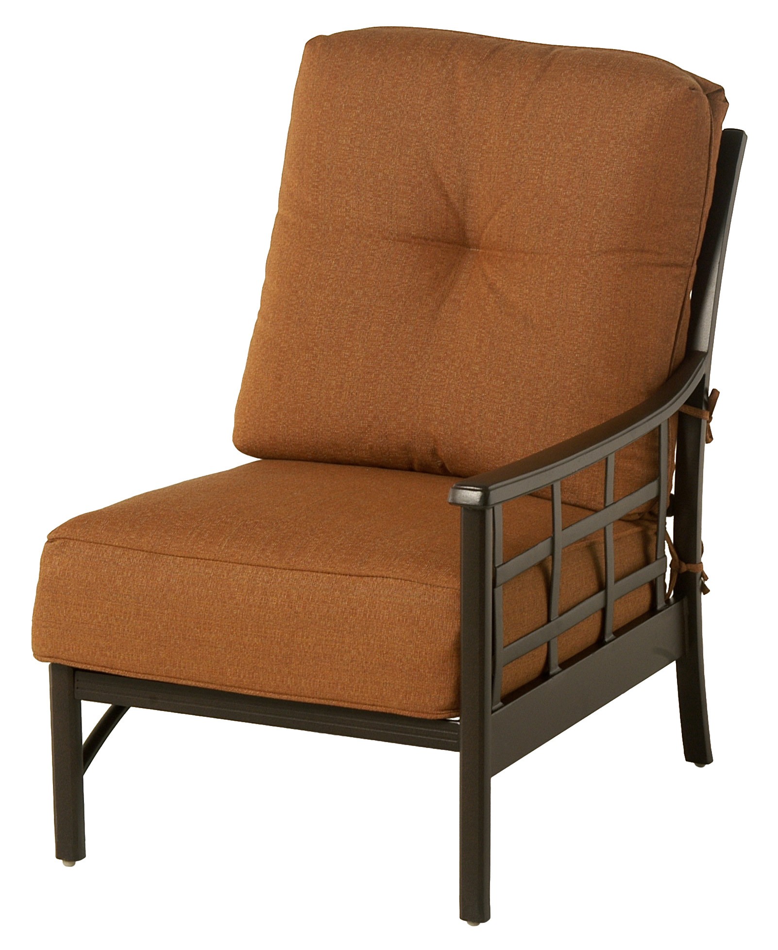 Stratford Outdoor Estate Club Left Chair 25.9" W x 27.5" D x 10.8" seat / 36.3" back Weight: 29lbs