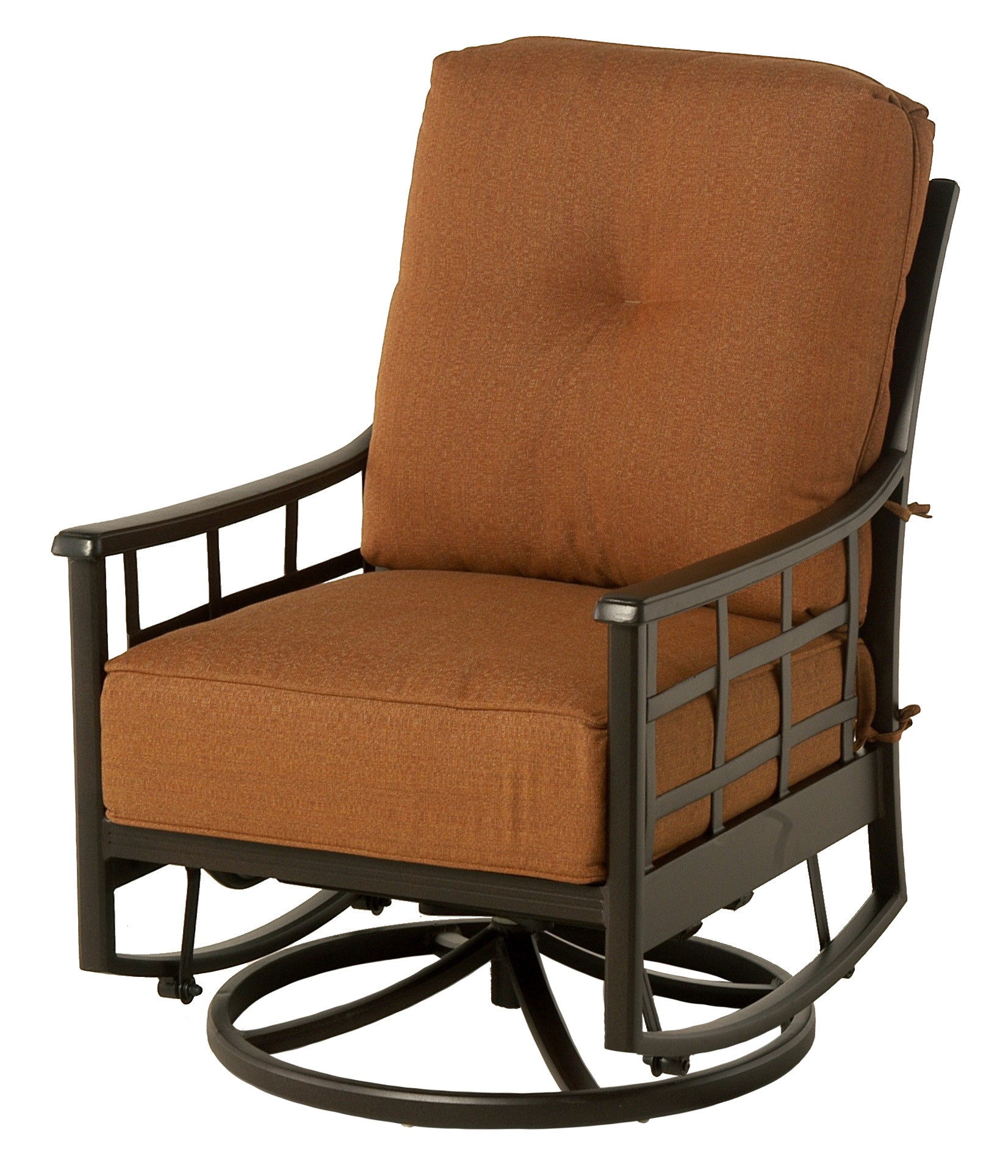 Stratford Outdoor Estate Club Swivel Glider 27.9" W x 27.5" D x 12.6" seat / 38" back Weight: 57lbs