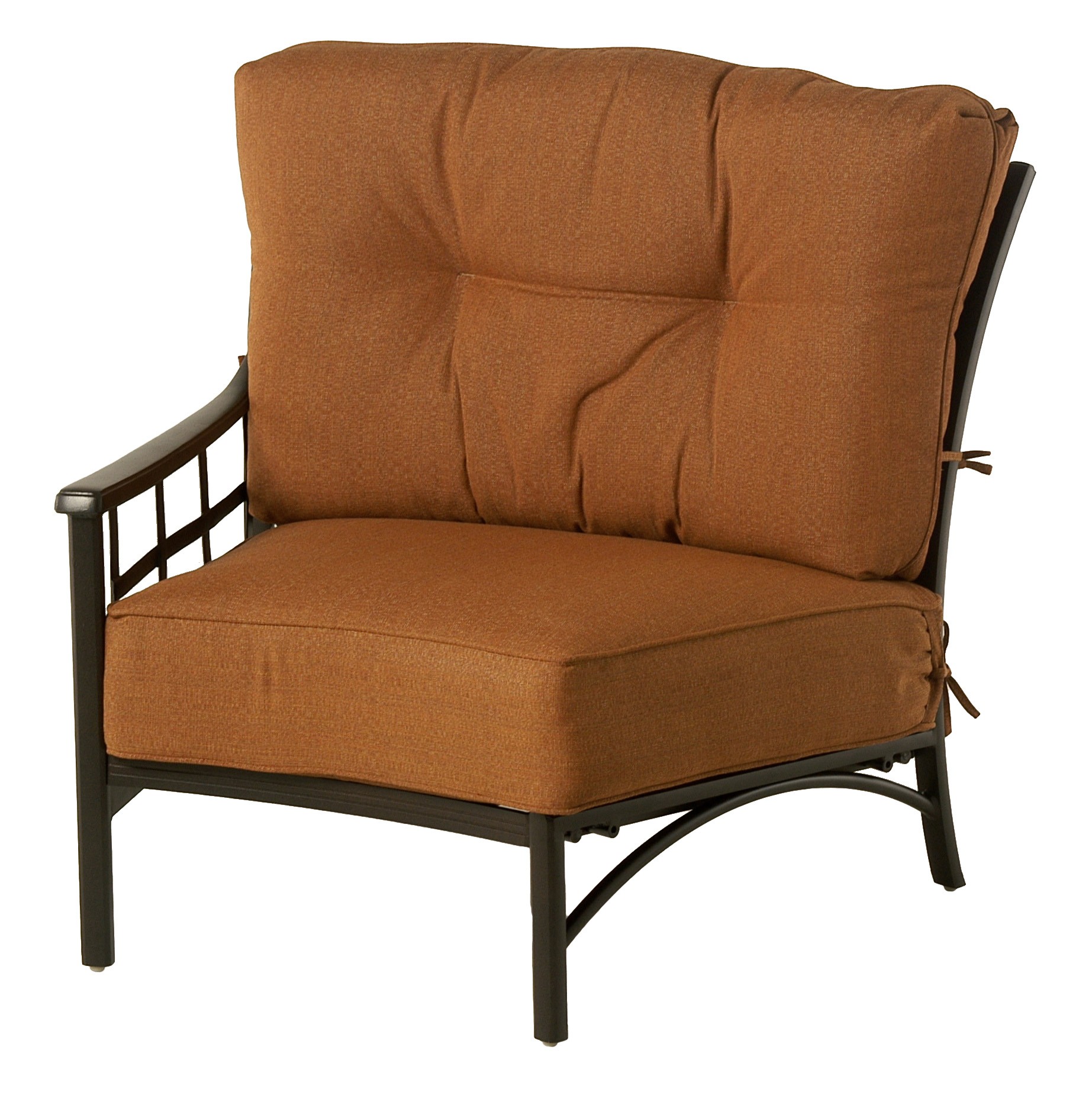 Stratford Outdoor Estate Crescent Right Chair 40" W x 27.5" D x 10.8" seat / 36.3" back Weight: 35lbs