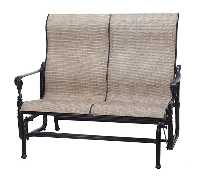 GRAND TERRACE SLING HIGH BACK LOVESEAT GLIDERW: 51.5" D: 31" H: 43"