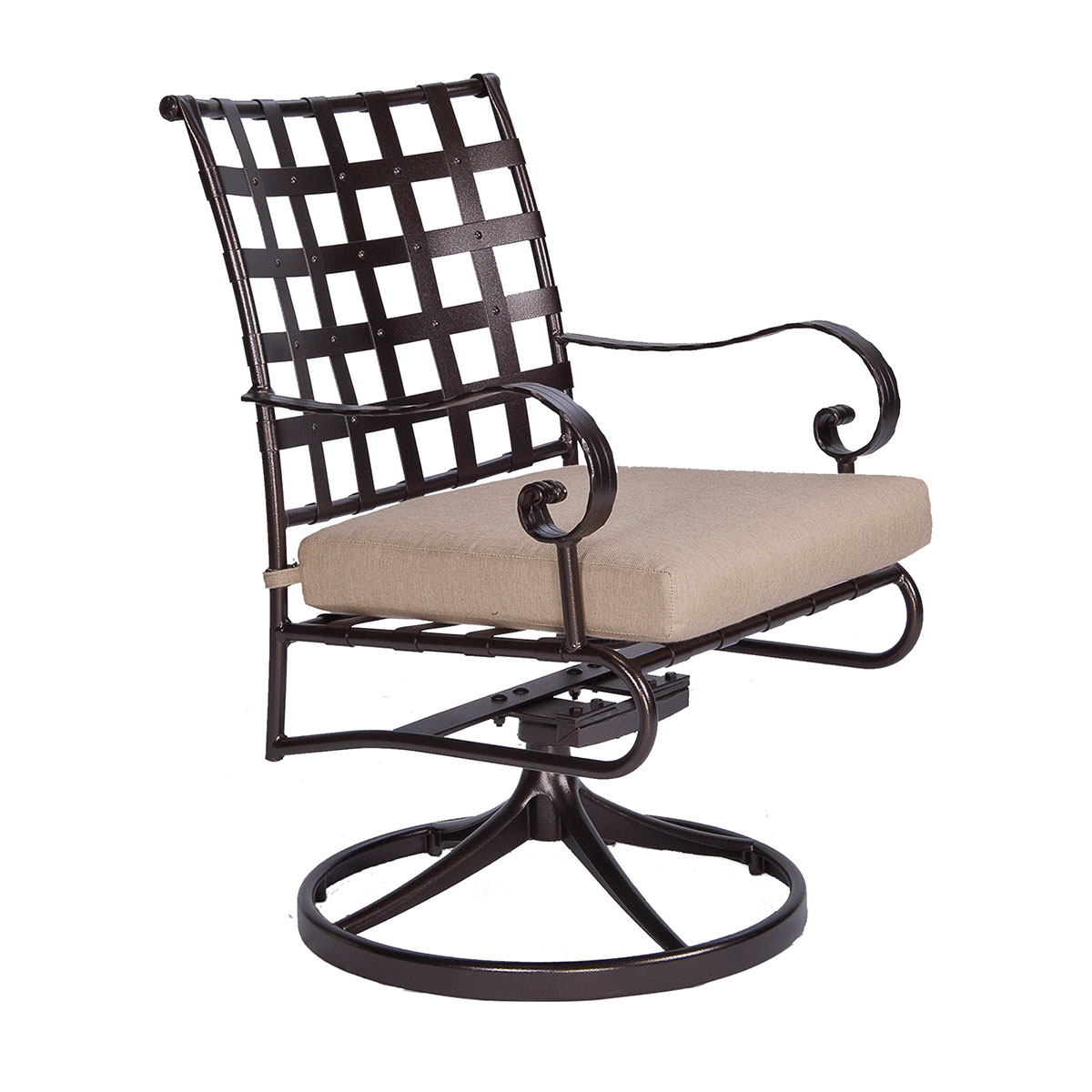 Swivel Rocker Dining Arm ChairWidth/Diameter :	23
Depth/Length:	25
Height:	36
Seat Height:	19
Arm Height:	26
Weight:	36