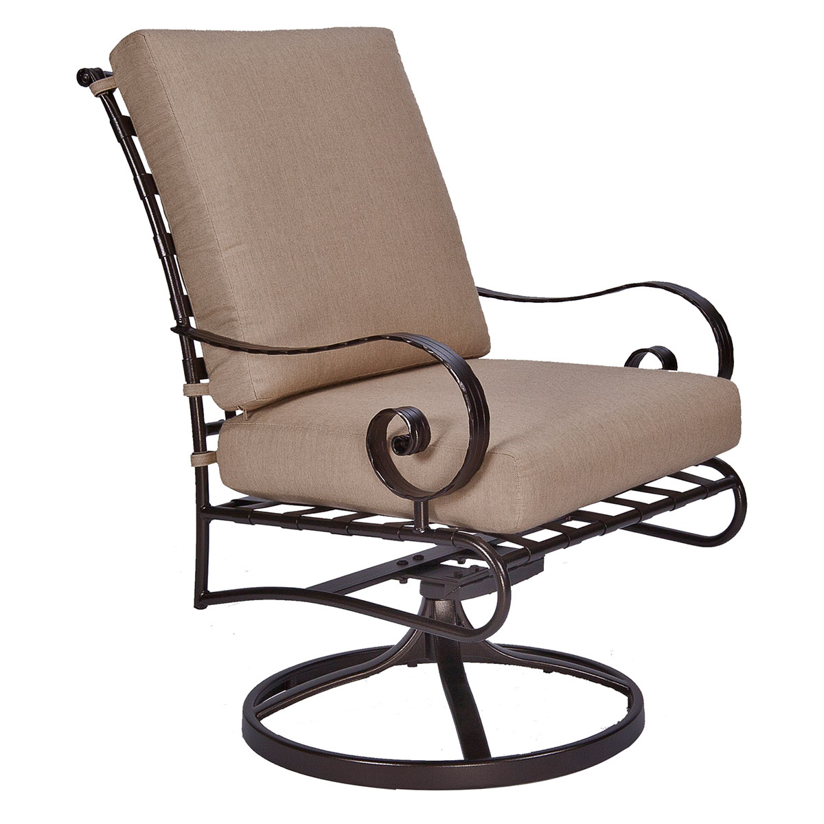 Club Dining Swivel Rocker Arm ChairWidth/Diameter :	26
Depth/Length:	31
Height:	38
Seat Height:	20
Arm Height:	25.5
Weight:	49