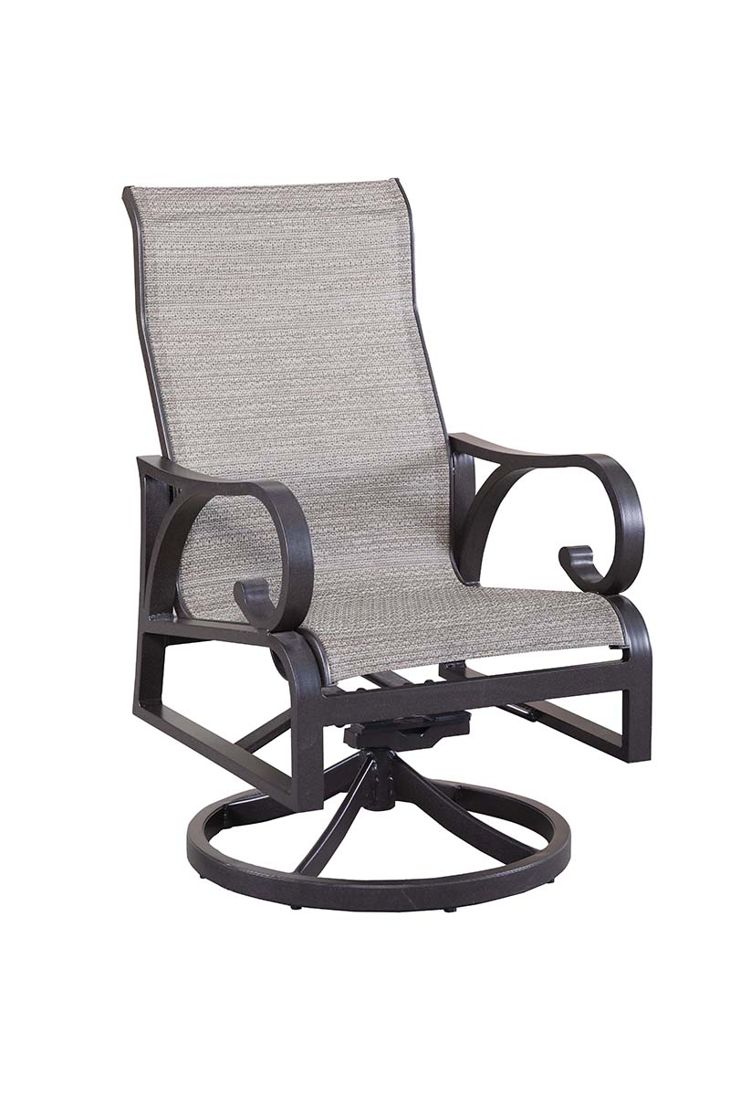 High Back Swivel Rocker:
25" W x 29"D 42"H
