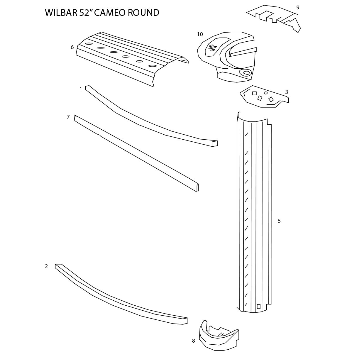 Wilbar 52" Cameo Parts (Round)