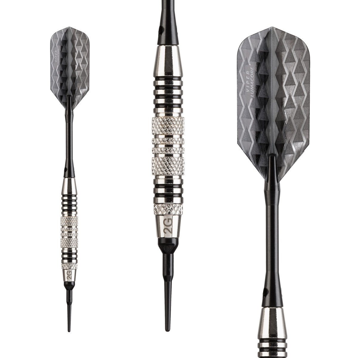 Viper Bobcat Adjustable Soft Tip Darts Black Rings 16-19 Grams. Also in 16-18 Grams