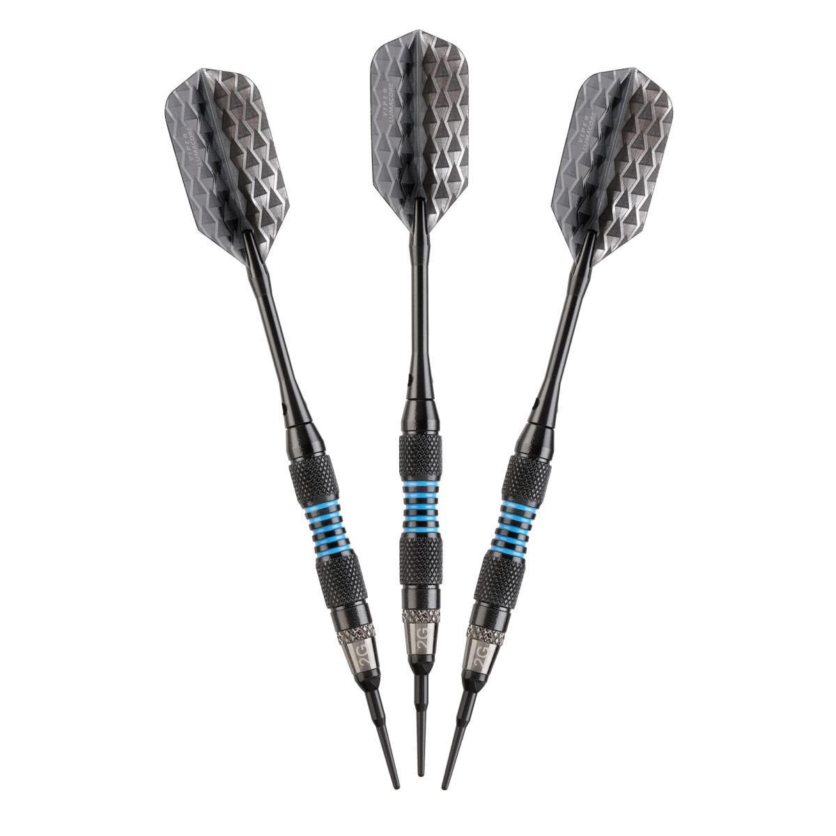 Viper Bobcat Adjustable Soft Tip Darts Blue Rings 16-18 Grams.  Also in 16-19 Grams