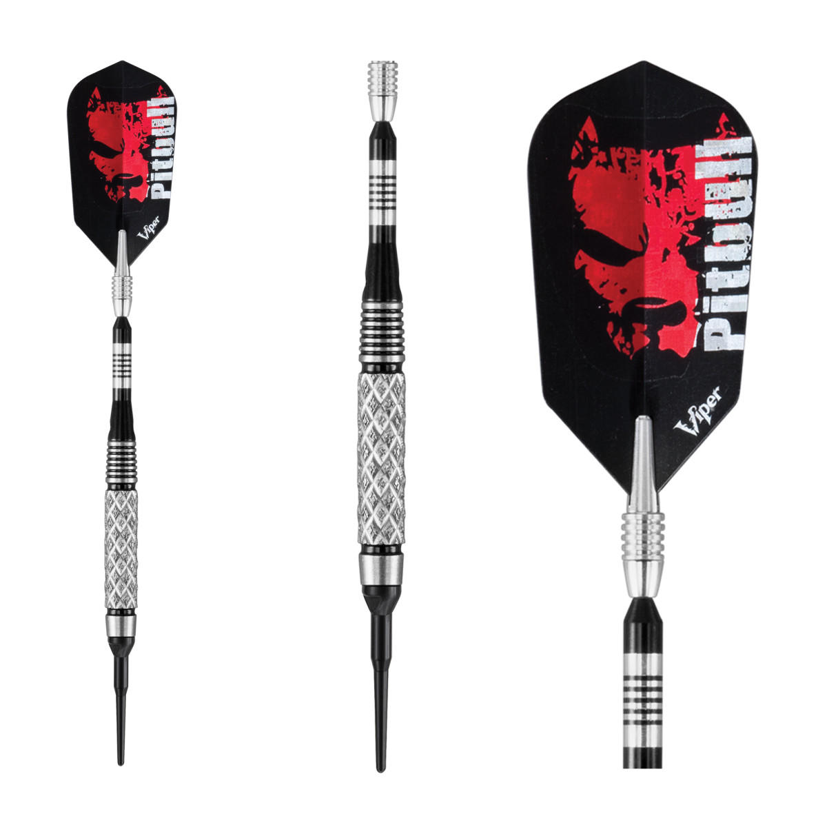 Viper Pitbull Tungsten Soft Tip Darts Diamond Cut and Ringed Barrel 18 Grams