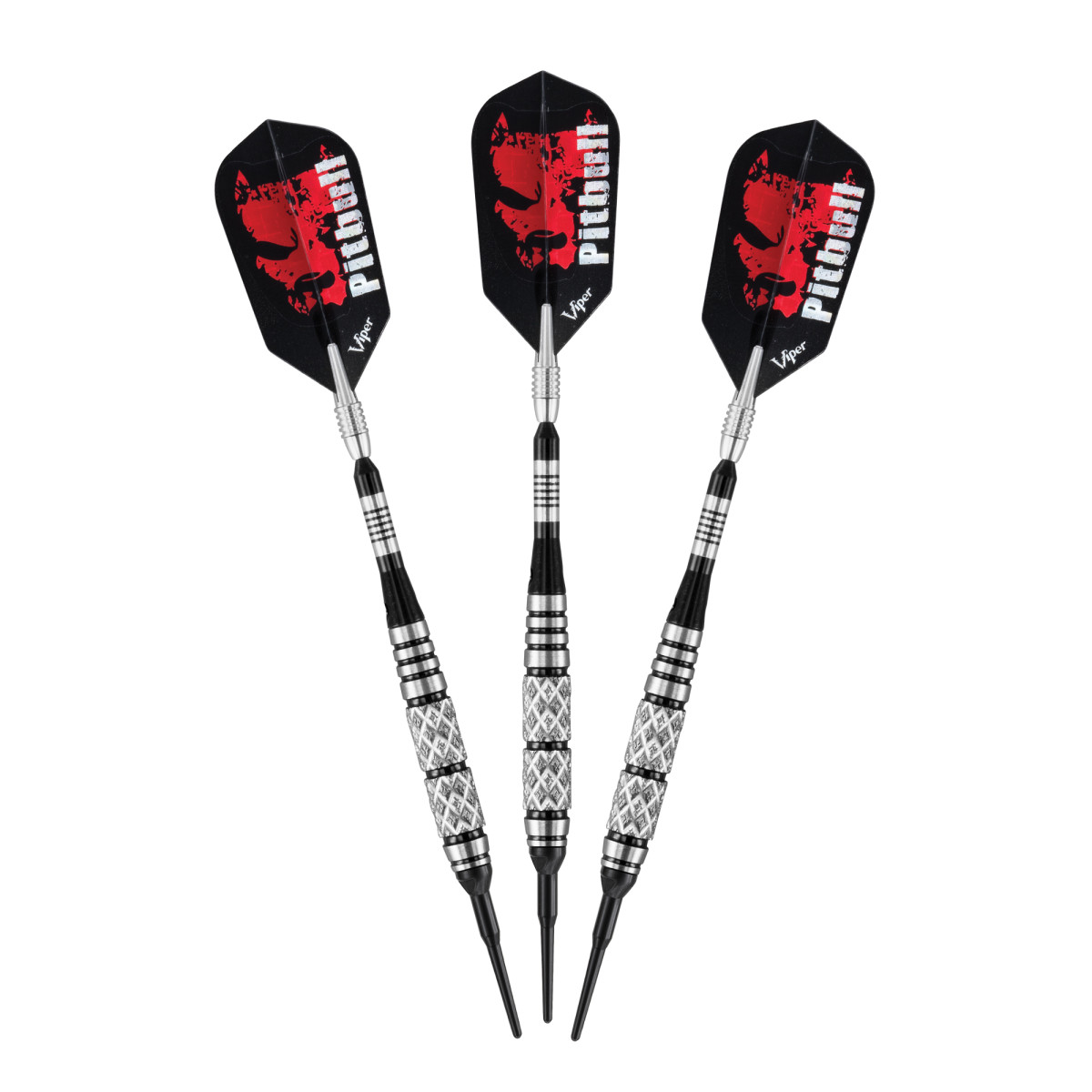 Viper Pitbull Tungsten Soft Tip Darts Diamond Cut and Ringed Barrel 18 Grams