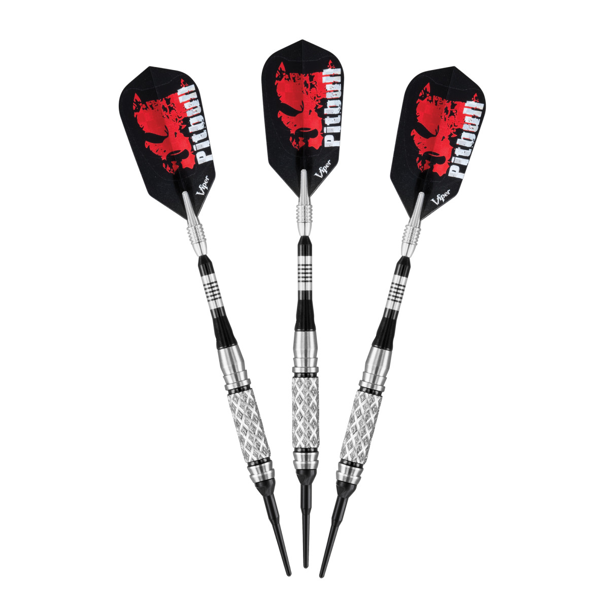 Viper Pitbull Tungsten Soft Tip Darts Diamond Cut and Shark Fin Barrel 18 Grams