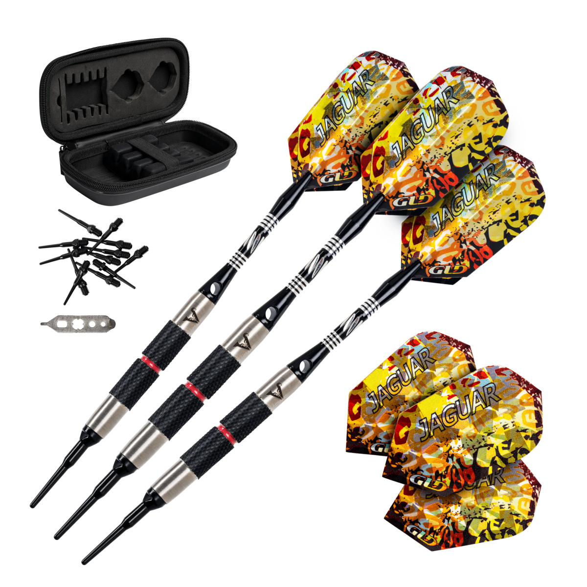 Viper Jaguar Tungsten Soft Tip Darts Silver Barrel 18 Grams