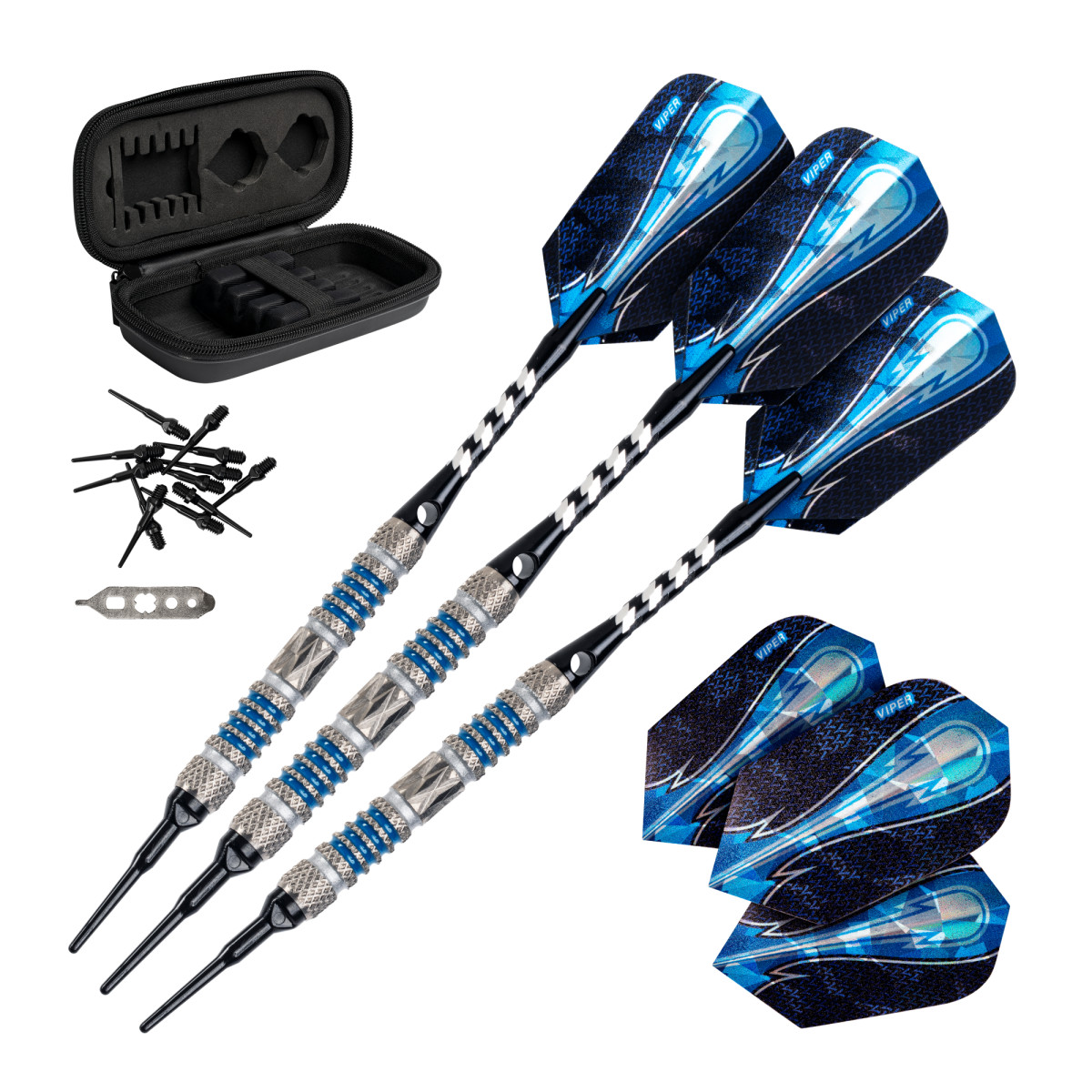 Viper Astro Tungsten Soft Tip Darts Blue Rings 16 Grams