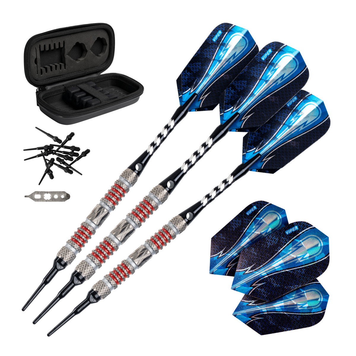 Viper Astro Tungsten Soft Tip Darts Red Rings 18 Grams