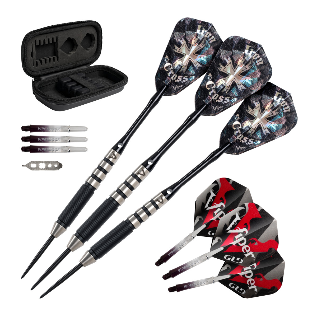 Viper Desperado Tungsten Iron Cross Steel Tip Darts 24 Grams.