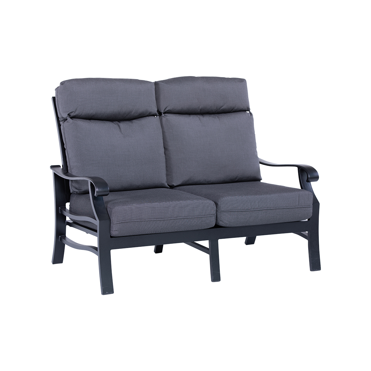 High Back Loveseat:  56" W x 36" D x 42" H