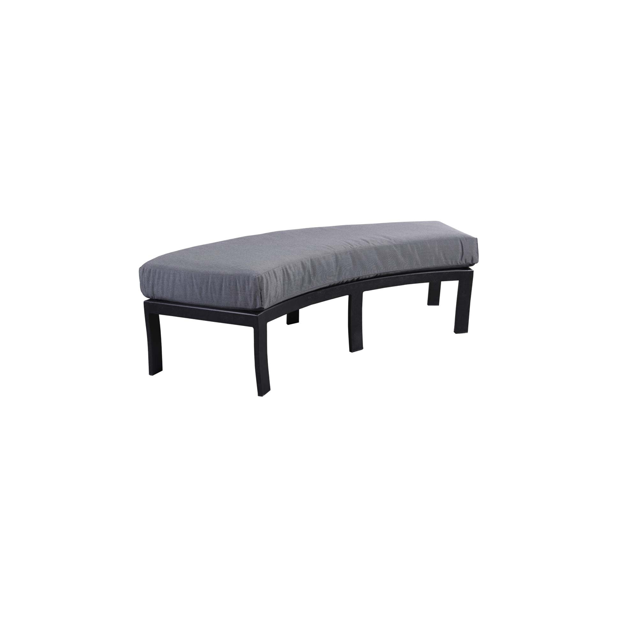 Curved Bench Ottoman: 66" W x 21" D x 18" H