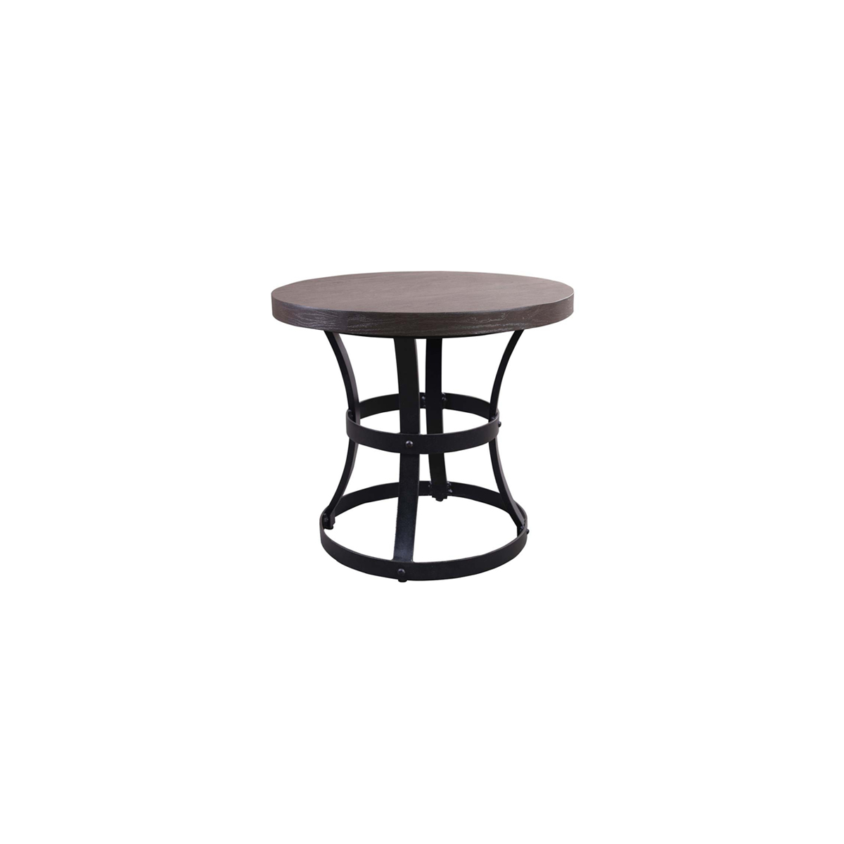 Erie Etch Aluminum End Table:24" W x 24" D x 22" H