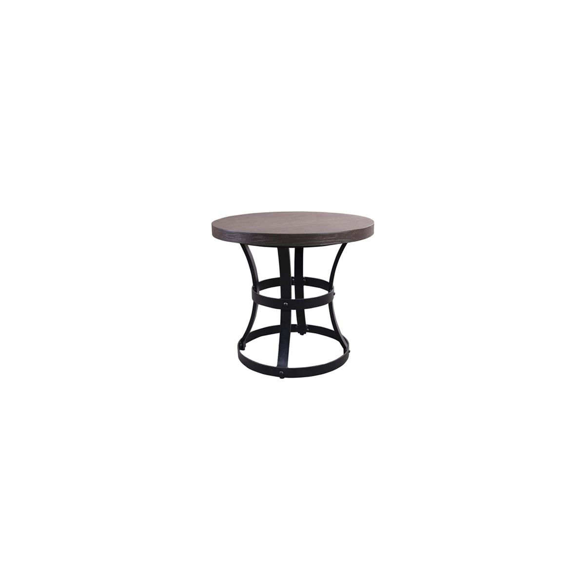 Erie Etch Aluminum End Table:24"R x 22" H