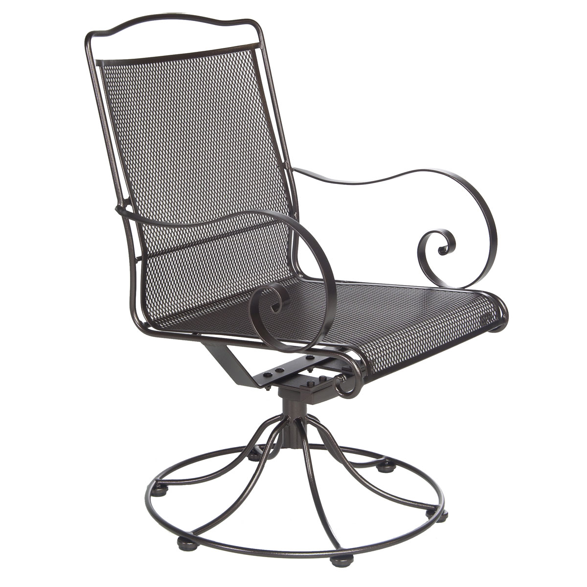 Swivel Rocker Dining Arm Chair:
Width/Diameter :	24.25
Depth/Length:	25
Height:	39.25
Seat Height:	18.75
Arm Height:	26
Weight:	43 lbs
