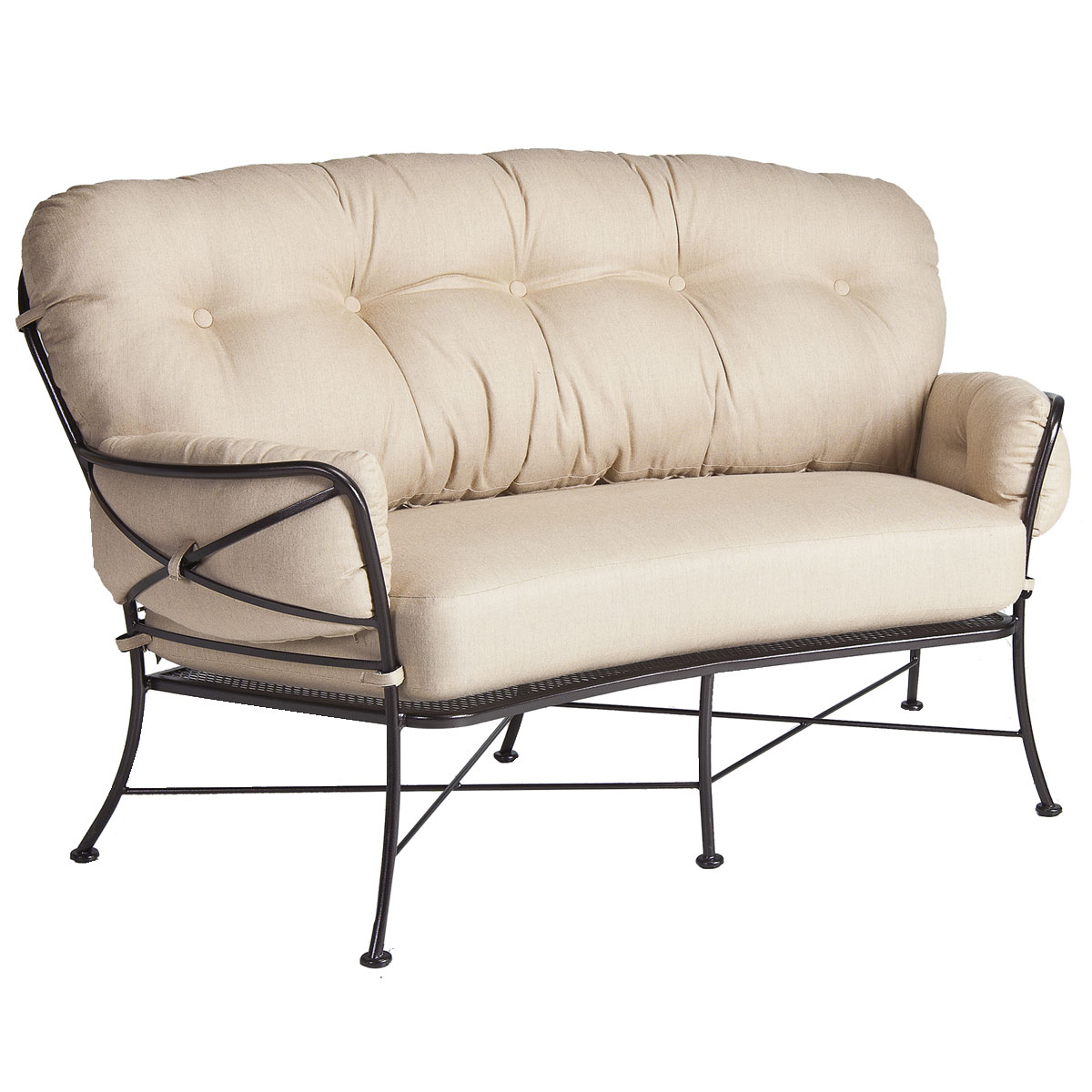 Crescent Love Seat:Width/Diameter :	68.25
Depth/Length:	39
Height:	39
Seat Height:	18.75
Arm Height:	27.5
Weight:	101 lbs.