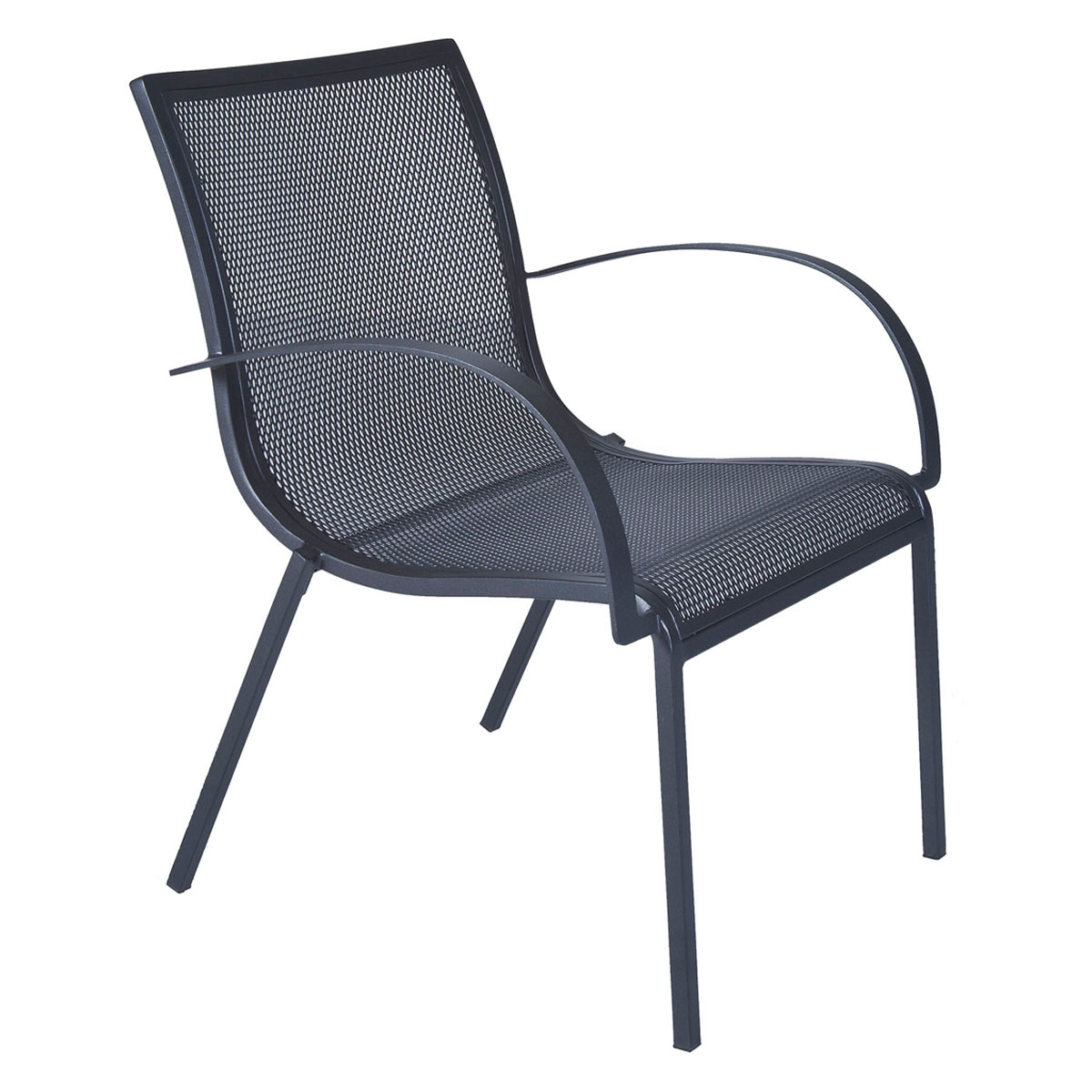 Stacking Arm Chair:
Width/Diameter :	25.5
Depth/Length:	26.75
Height:	33.75
Seat Height:	18
Arm Height:	26.25
Weight:	 33 lbs
STACKS 4 HIGH