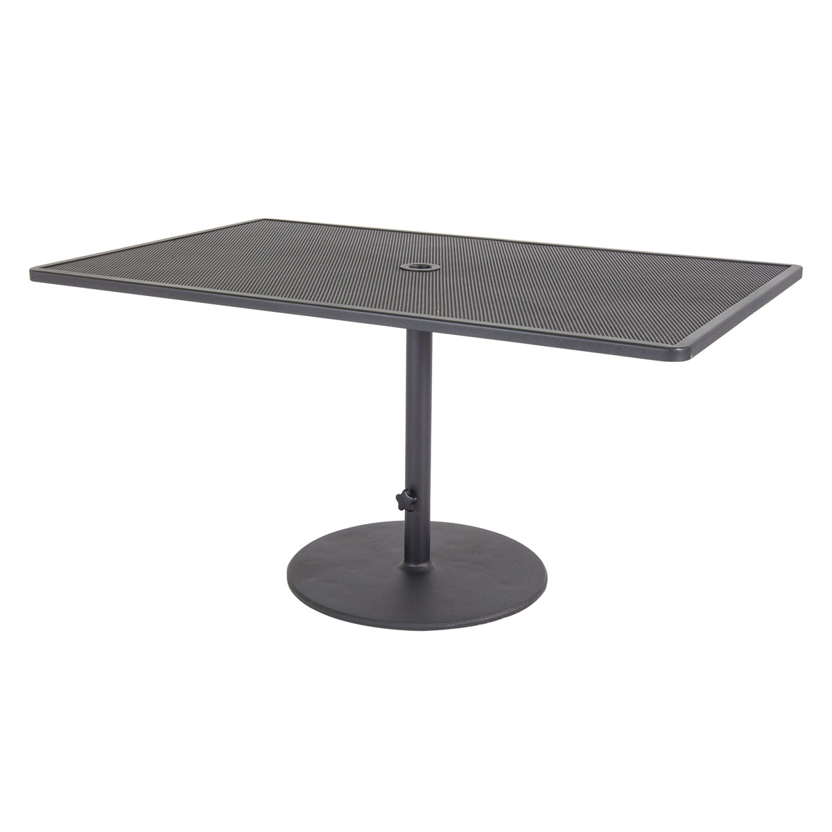 Pedestal Dining Table:
Width/Diameter :	58
Depth/Length:	36
Height:	29
Weight:	135 lbs