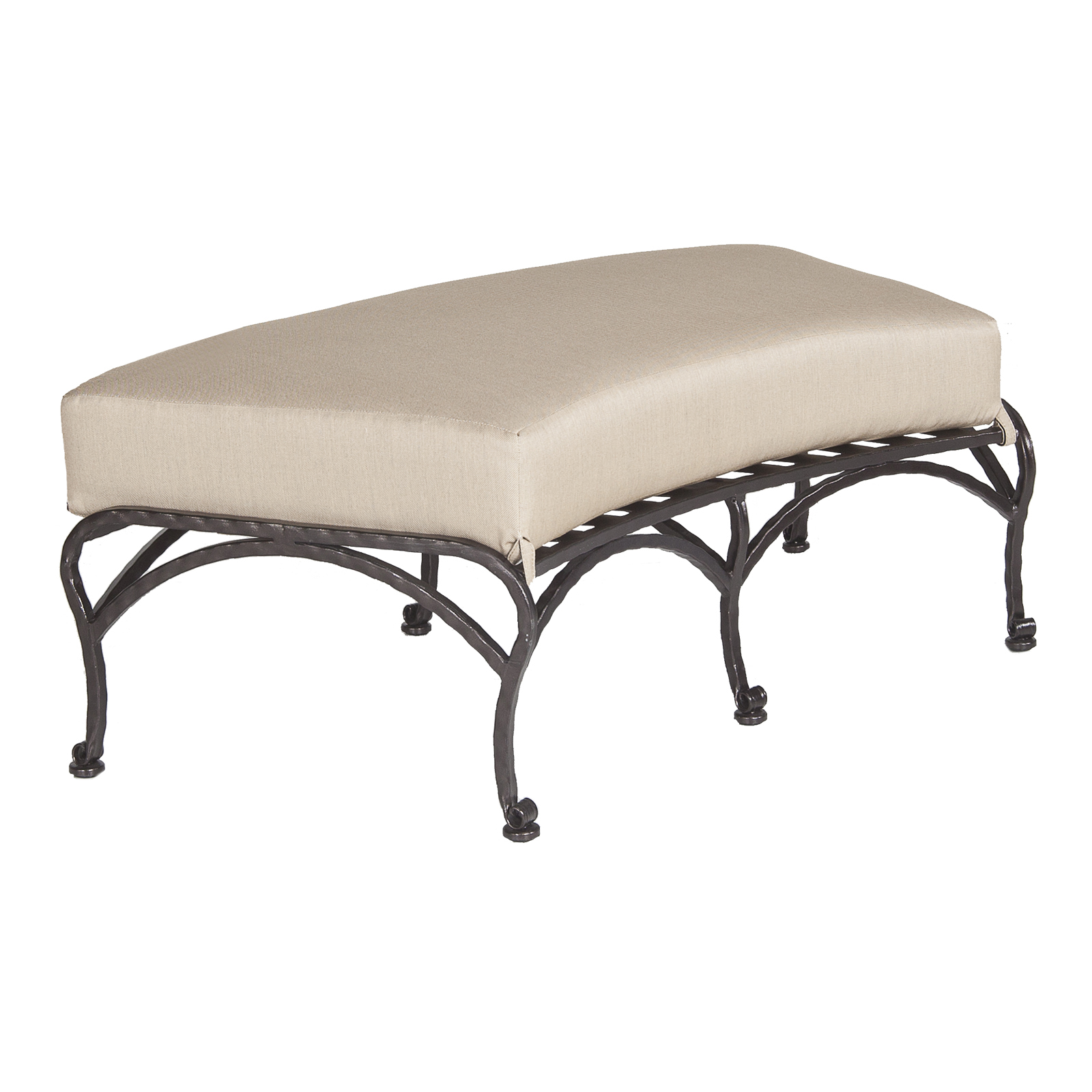 Curved Bench:Width/Diameter :	55.75
Depth/Length:	27.5
Height:	18.75
Seat Height:	
Weight:	58
