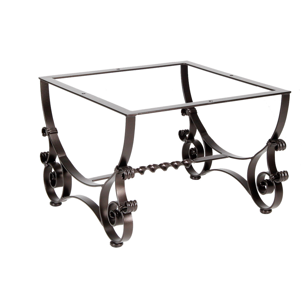 Coffee Table Base:
Width/Diameter:	25
Depth/Length:	25
Height:	18
Weight:	44 lbs.
Special Notes:	Fits 42-48Rd. and 34-54Sq. Tops