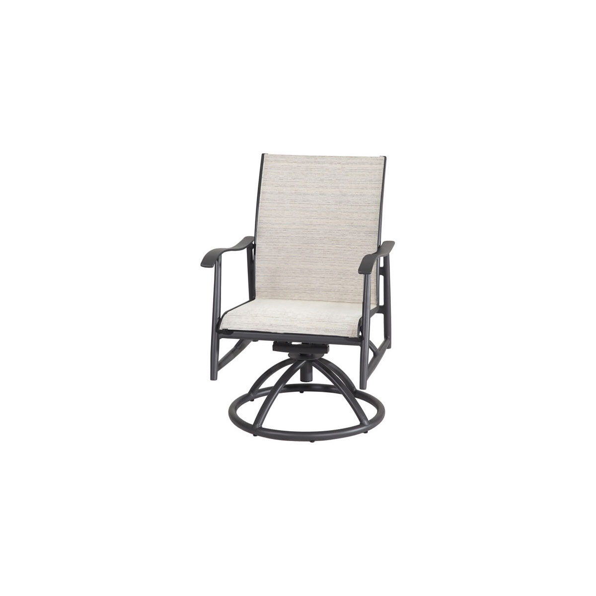 LIDA SLING SWIVEL ROCKER:W: 23.5" D: 29" H: 37.5"
Seat: 18" Arm: 26.5" Weight:35 lbs