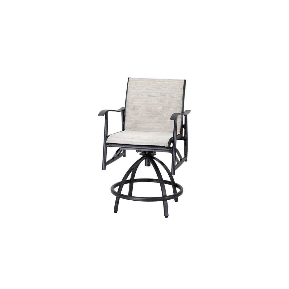 LIDA SLING SWIVEL BALCONY STOOL: W: 23.5" D: 25" H: 41"