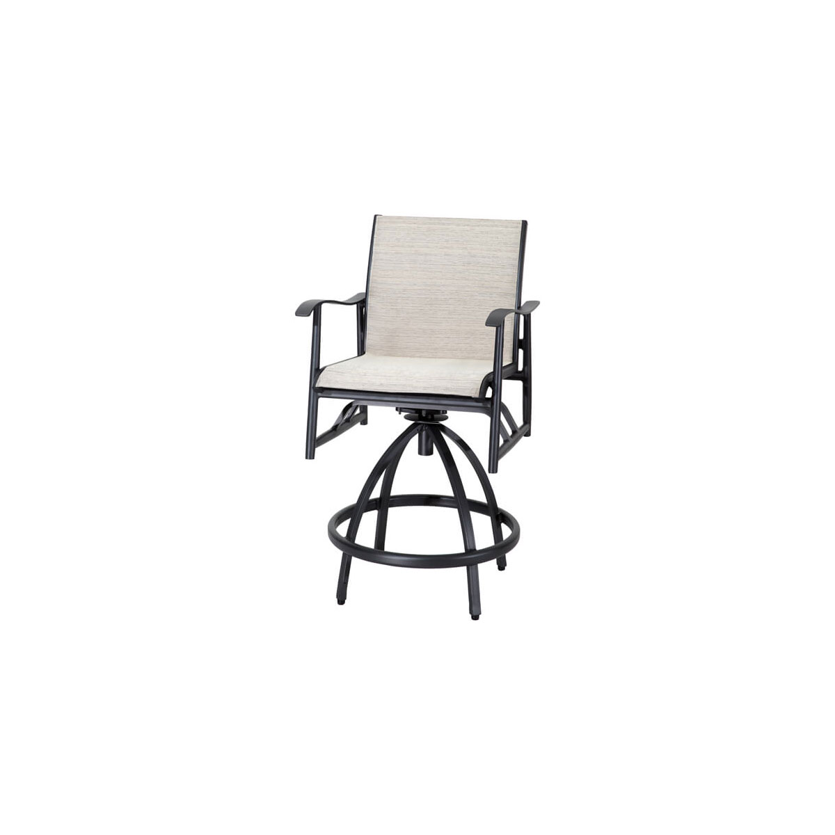 LIDA SLING SWIVEL BAR STOOL:W: 23.5" D: 25" H: 46" Seat: 30" Arm: 37.5" 27.5 lbs