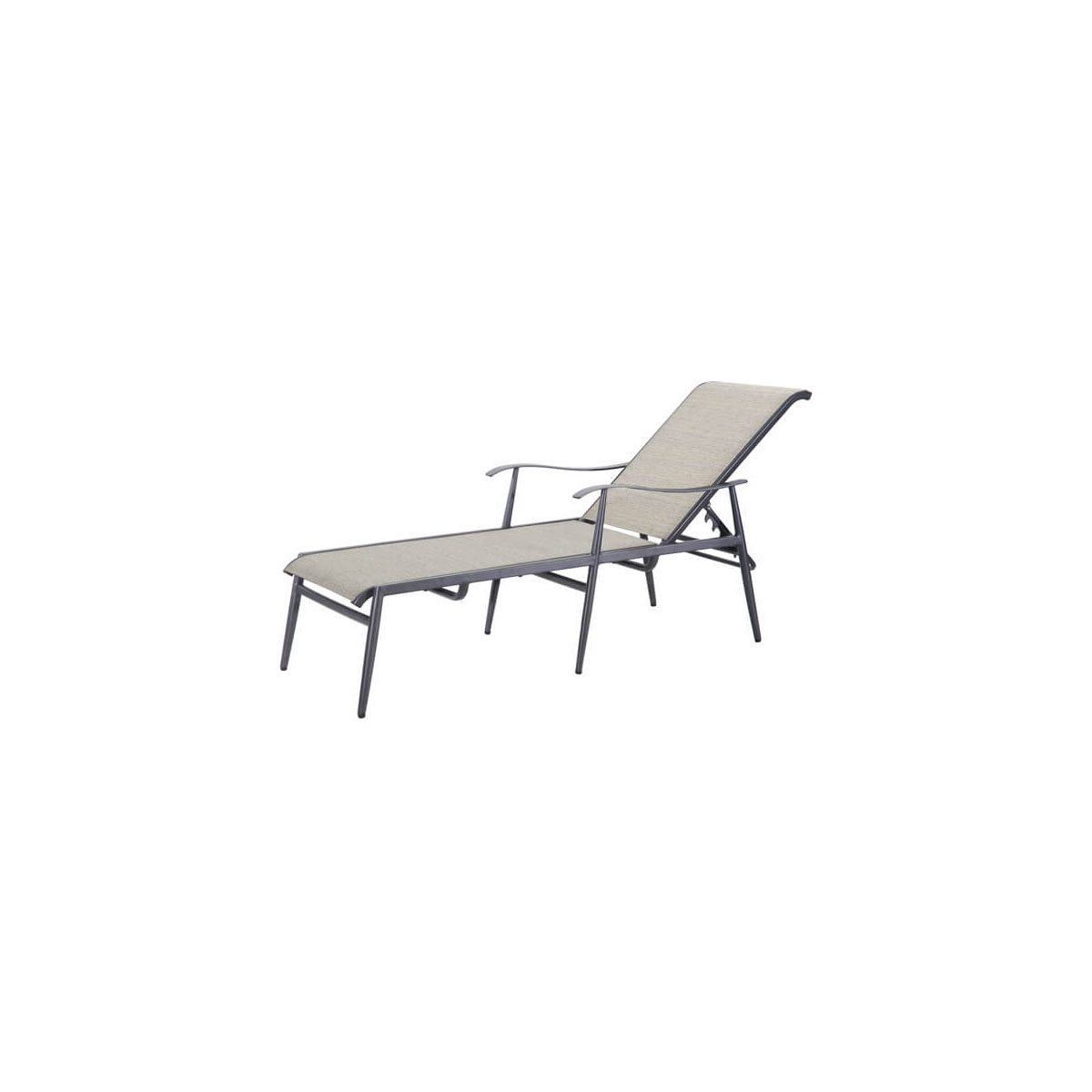 LIDA SLING CHAISE LOUNGE:
W: 27" D: 81.5" H: 48" Seat: 16.5" Arm: 25.5"
WEIGHT: 43 lbs