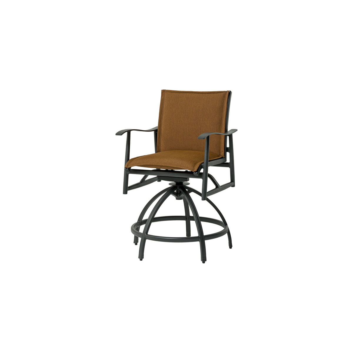 LIDA PADDED SLING SWIVEL ROCKING BALCONY STOOL:W: 27" D: 26.5" H: 41" Seat: 25" Arm: 32" WEIGHT:36.5 lbs