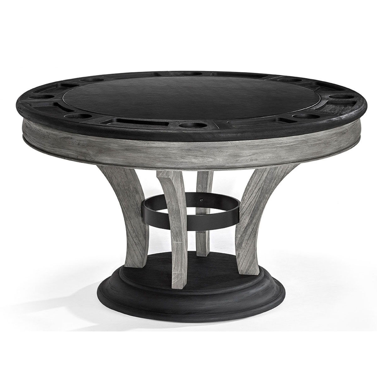 Centennial Game Table(Black Wire Brush/Rustic Grey)