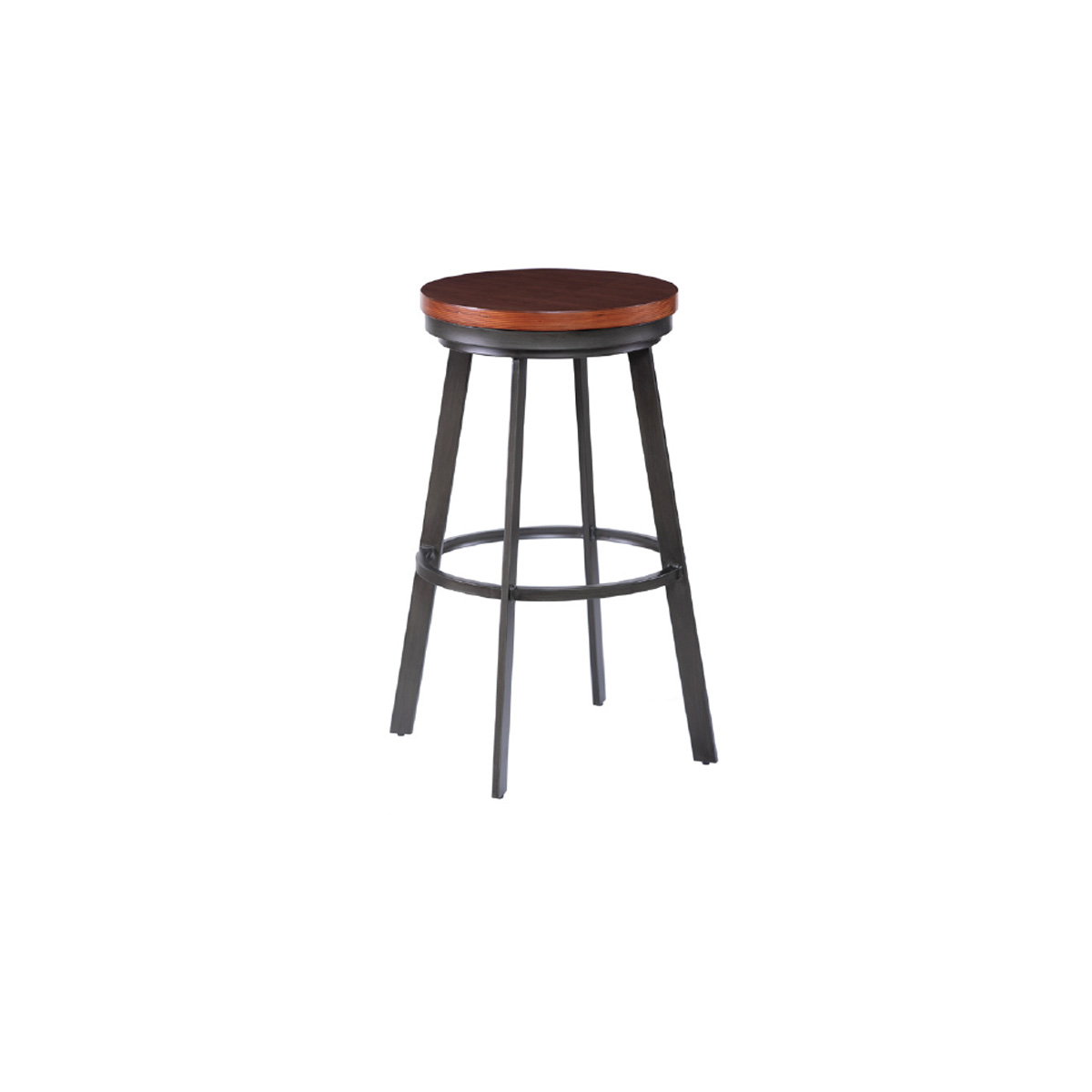 Auburn Backless Swivel Stool - Mineral/Walnut 