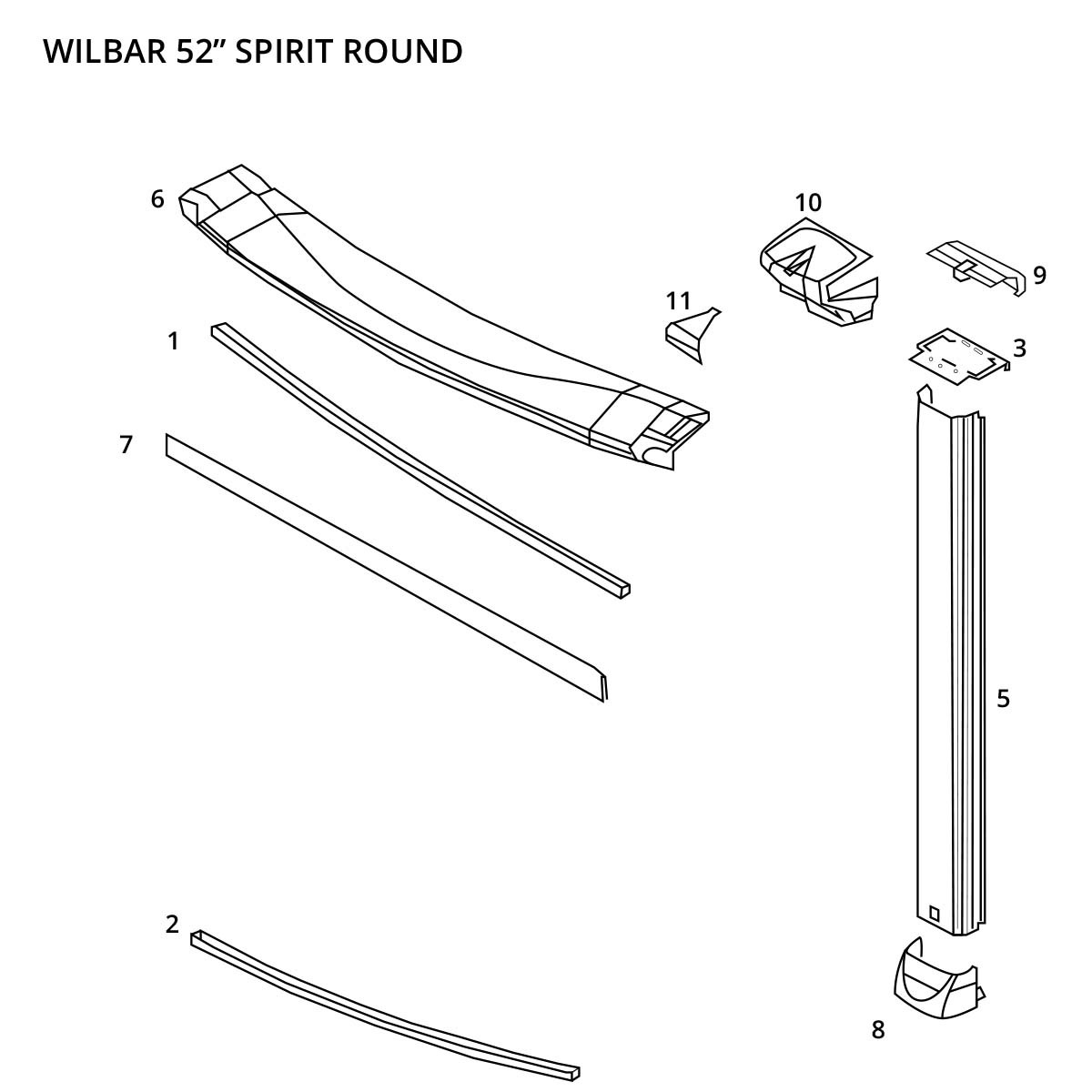 Wilbar 52" Spirit Parts (Round)