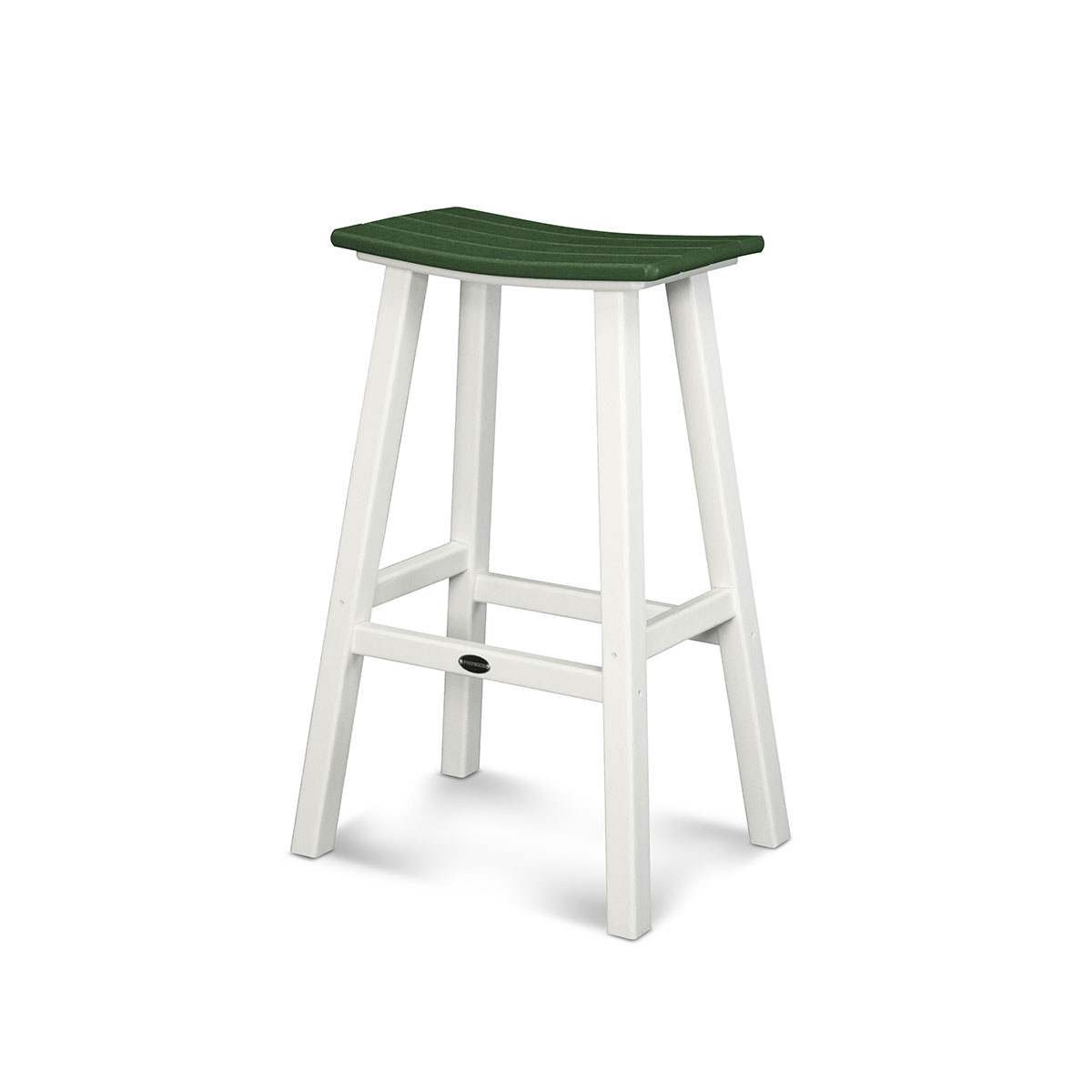 Contempo 30" Saddle Bar Stool-White