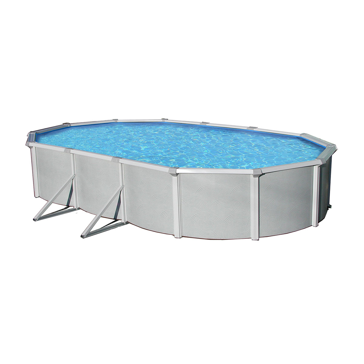 Samoan Oval 52-in Deep Steel Wall Above Ground Pool w/ 8-in Top Rail